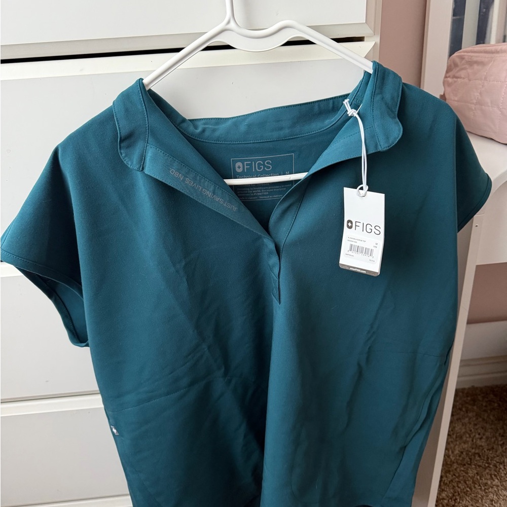 Figs Women's Caribbean Blue Rafaela Top